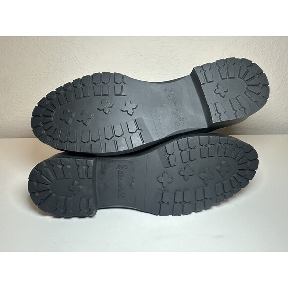 SPLENDID Scout Black Heel Pull-Tab Toe Leather Combat‎ Boots Women's SIZE 6 - Picture 8 of 8